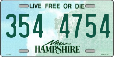 NH license plate 3544754