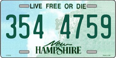 NH license plate 3544759