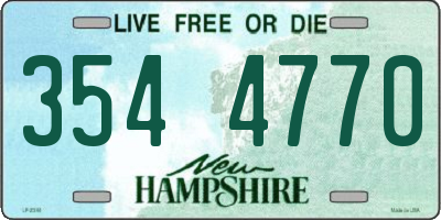 NH license plate 3544770