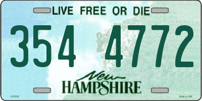 NH license plate 3544772
