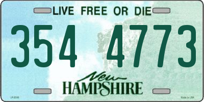 NH license plate 3544773