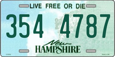 NH license plate 3544787
