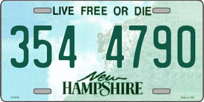 NH license plate 3544790