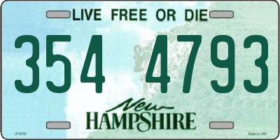 NH license plate 3544793