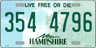 NH license plate 3544796
