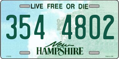NH license plate 3544802