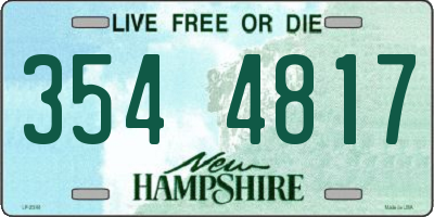 NH license plate 3544817