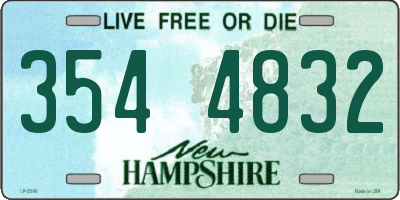 NH license plate 3544832