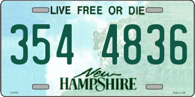 NH license plate 3544836