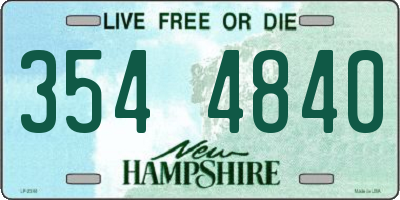 NH license plate 3544840