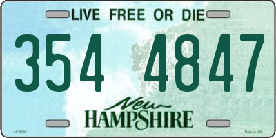 NH license plate 3544847
