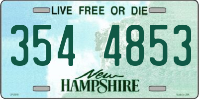 NH license plate 3544853