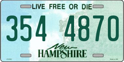 NH license plate 3544870