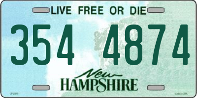 NH license plate 3544874