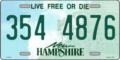 NH license plate 3544876