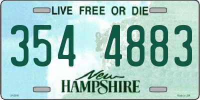 NH license plate 3544883