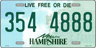 NH license plate 3544888