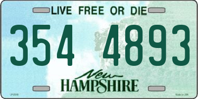 NH license plate 3544893
