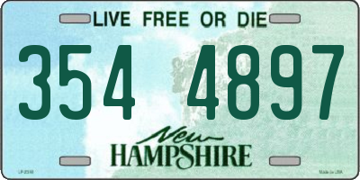 NH license plate 3544897