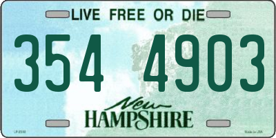NH license plate 3544903