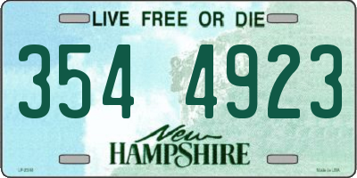 NH license plate 3544923