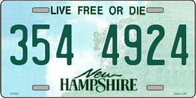 NH license plate 3544924
