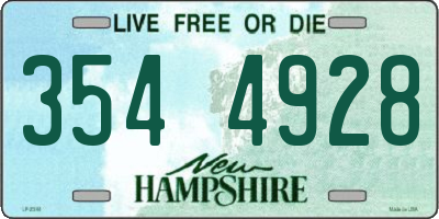 NH license plate 3544928