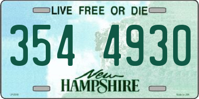 NH license plate 3544930