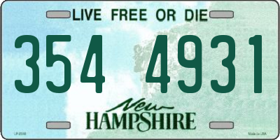 NH license plate 3544931