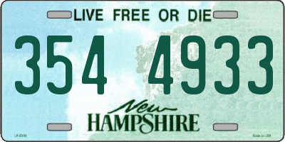 NH license plate 3544933