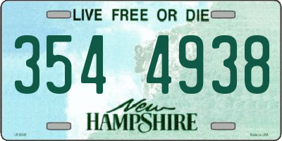 NH license plate 3544938