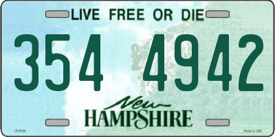 NH license plate 3544942