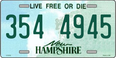 NH license plate 3544945