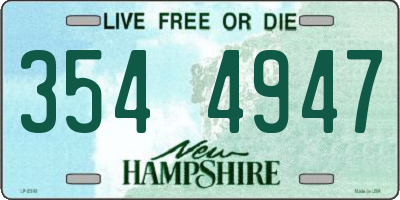 NH license plate 3544947