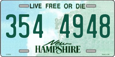 NH license plate 3544948