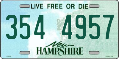 NH license plate 3544957