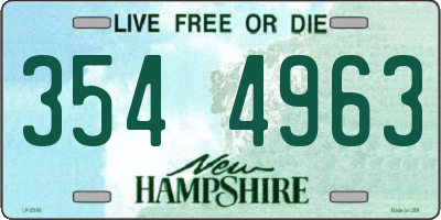 NH license plate 3544963