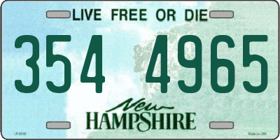 NH license plate 3544965