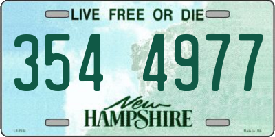 NH license plate 3544977