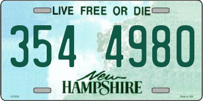 NH license plate 3544980