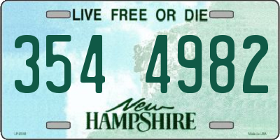 NH license plate 3544982