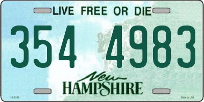 NH license plate 3544983