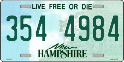 NH license plate 3544984