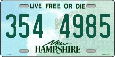 NH license plate 3544985