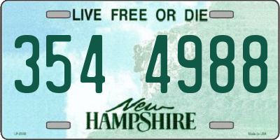 NH license plate 3544988