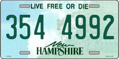 NH license plate 3544992