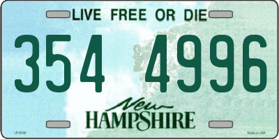 NH license plate 3544996
