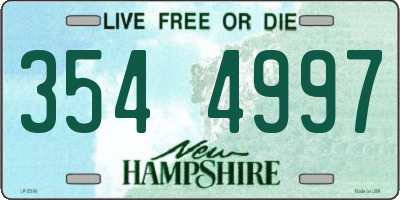 NH license plate 3544997