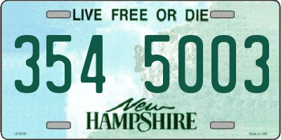 NH license plate 3545003