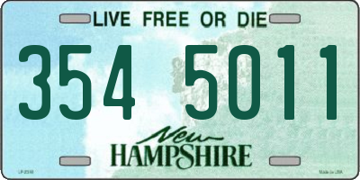 NH license plate 3545011